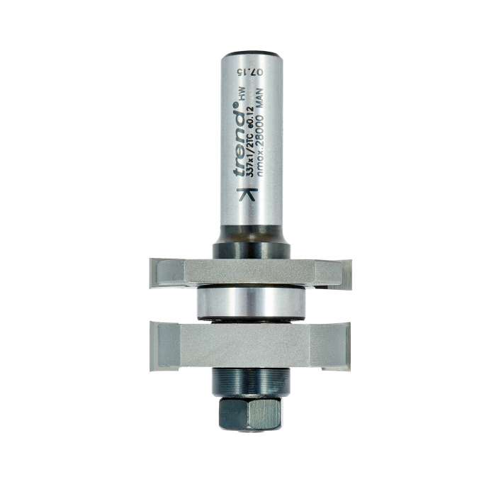 Drillpro 2pcs 1/2 or 1/4 inch Shank Tongue and Grooving Router Bit Set 3-Tooth T