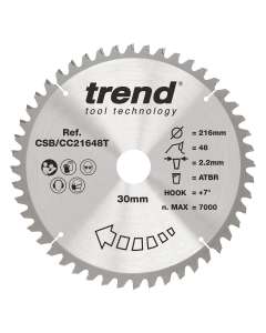 Trend 216mm Circular Saw Blades | Precision Cutting for Wood